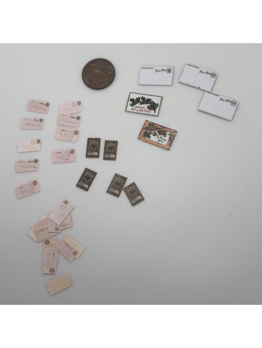 Mini Dollhouse Mail Letters Christmas Cards Post Correspondance Accessories